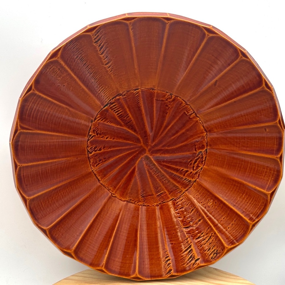 Hida Shunkei-nuri lacquerware Dish Kiku Flower/Shikki/Urushi/Wood Japanese